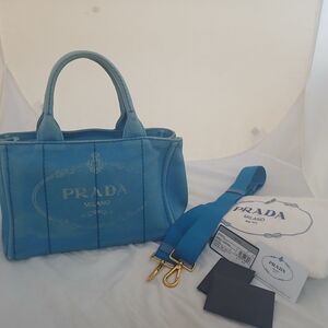 Prada Blue Canapa Bag